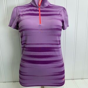 Nike Dri-FIT Golf Women's Size Small 3/4 Zip Polo Shirt Activewear Short Sleeve